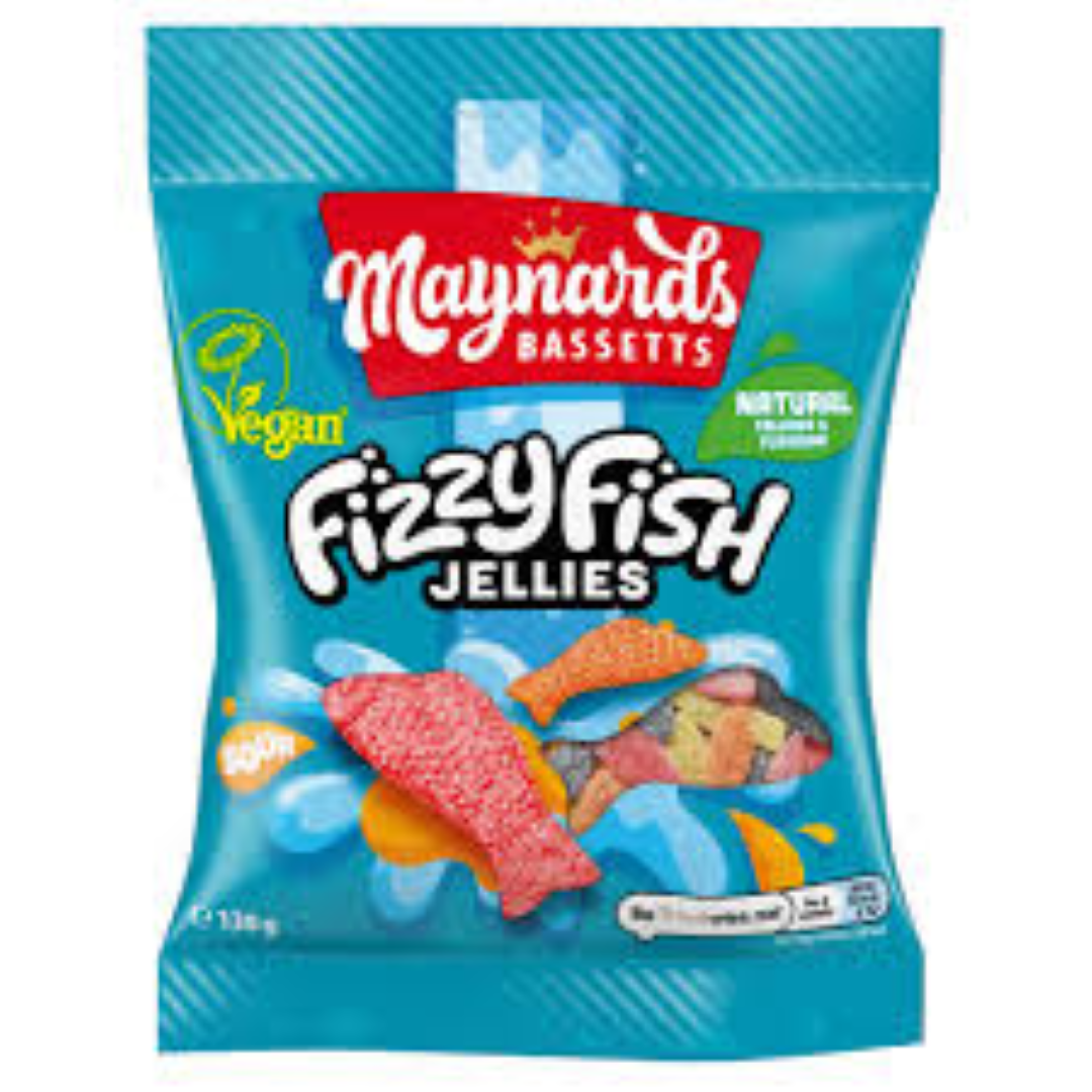 MAYNARDS FIZZYFISH JELLIES 130G
